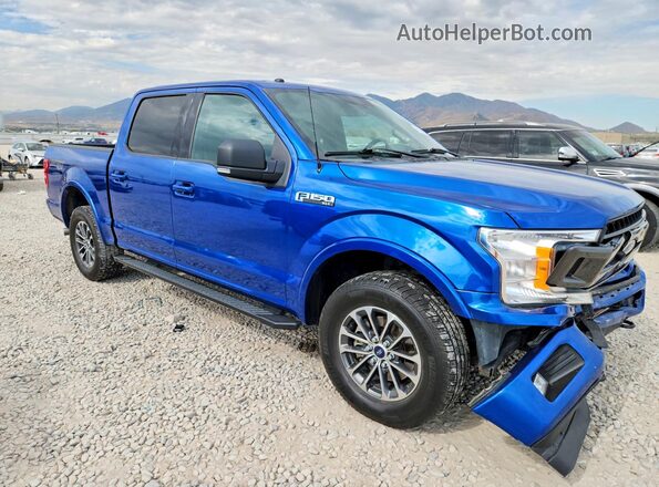 1FTEW1EP8JFC44588 2018 FORD F150 Blue წინა მარჯვენა