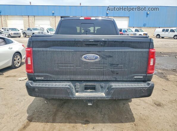 1FTEW1EP8NFB98752 2022 FORD F150 Black უკანა ხედი