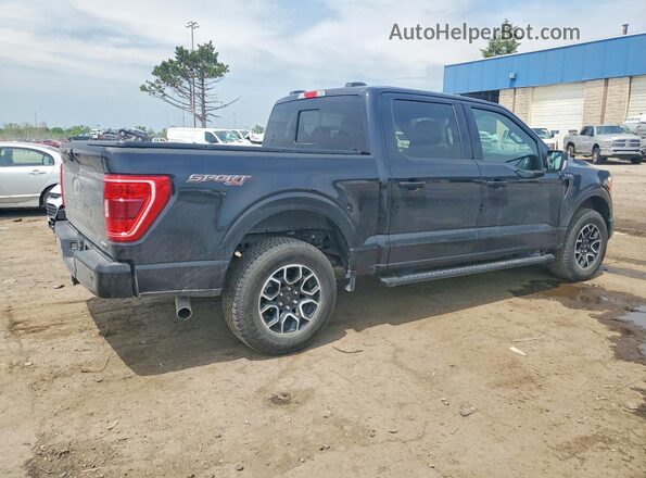 1FTEW1EP8NFB98752 2022 FORD F150 Black უკანა მარჯვენა