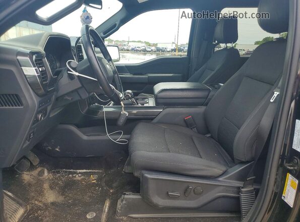 1FTEW1EP8NFB98752 2022 FORD F150 Black წინა სალონის ხედი