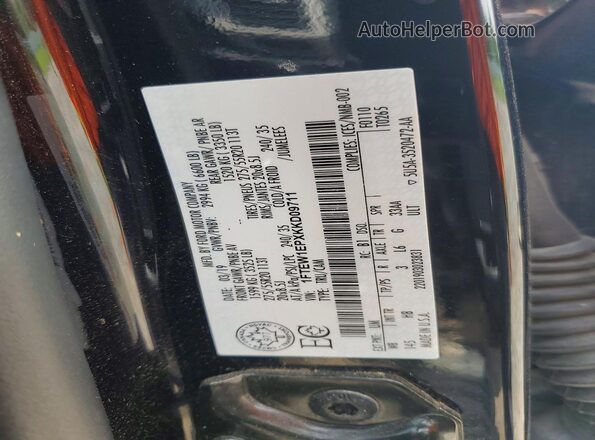 1FTEW1EPXKKD09711 2019 FORD F150 Black ძრავის განყოფილების ხედი