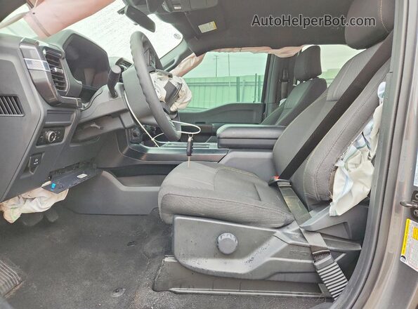 1FTEW2KP0RKD25498 2024 FORD F150 Gray Вид салону спереду