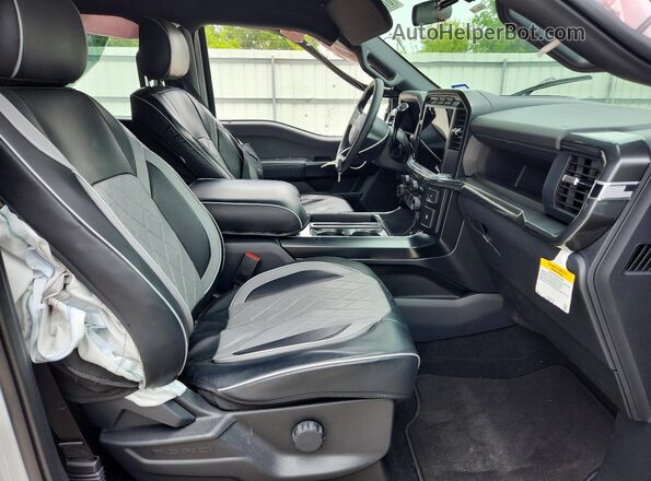 1FTEW2KPXRKE50279 2024 FORD F150 Gray Вид салону спереду