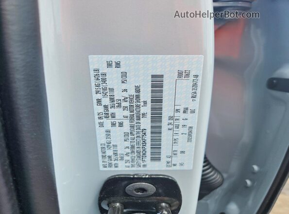 1FTEW2KPXSKF75479 2025 FORD F150 Gray Vista de la etiqueta del VIN