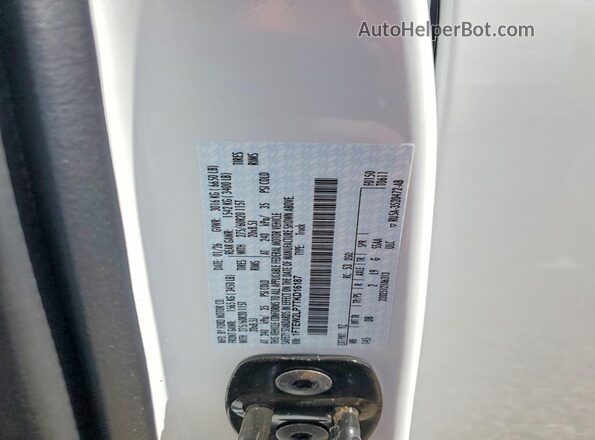 1FTEW2LP7TKD16187 2026 FORD F150 White Vista de la etiqueta del VIN
