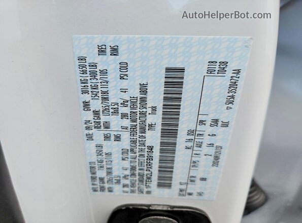 1FTEW2LPXRFB91848 2024 FORD F150 White Widok komory silnika
