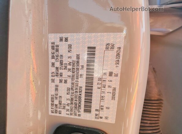 1FTEW3K85RFA18318 2024 FORD F150 Gray Շարժիչի բաժամունքի տեսք