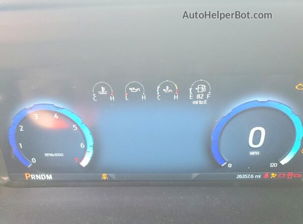 1FTEW3K85RFA18318 2024 FORD F150 Gray Սարքավորումների վահանակի տեսք