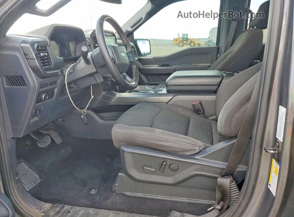 1FTEW3LP9RKD59847 2024 FORD F150 Gray Widok wnętrza z przodu