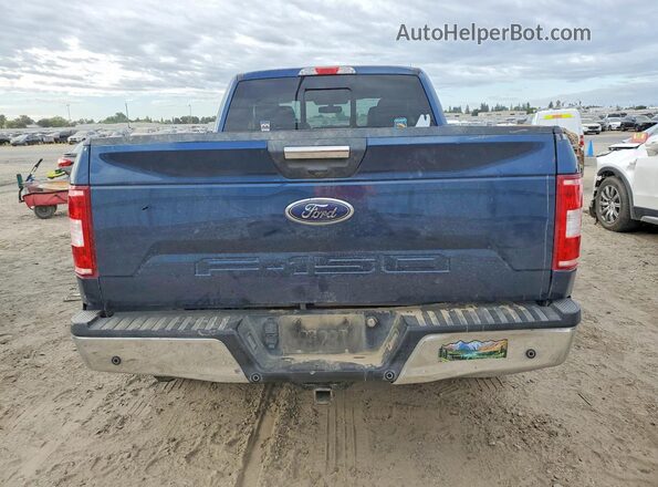 1FTEX1C55JKG06964 2018 FORD F150 Синий Вид сзади