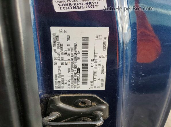 1FTEX1C55JKG06964 2018 FORD F150 Синий Вид подкапотного пространства