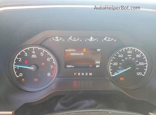 1FTEX1C57NKE49850 2022 FORD F150 White Вид щитка приладів