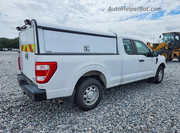 1FTEX1CB6MKE44725 2021 FORD F150 White Задня права чверть