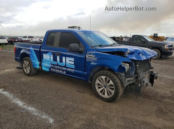 1FTEX1CP1JKE34921 2018 FORD F150 Синий Передняя правая четверть