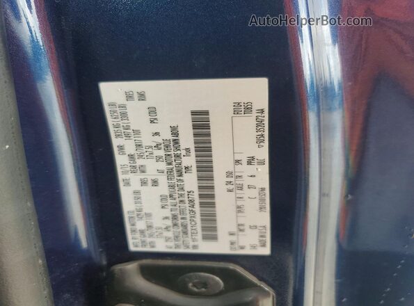 1FTEX1CPXGFA08775 2016 FORD F150 Blue Vista del compartimento del motor