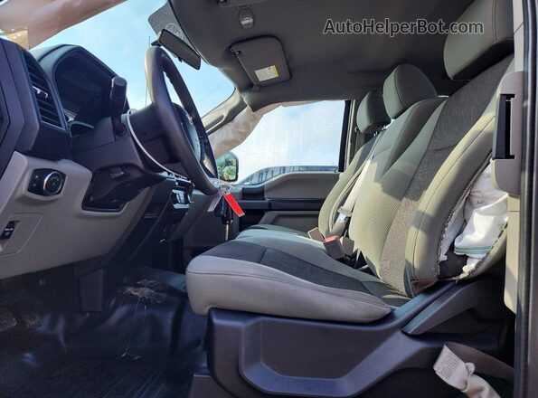 1FTEX1EB1JFA28647 2018 FORD F150 Black წინა სალონის ხედი
