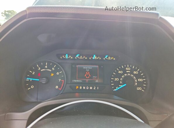 1FTEX1EB1JFA28647 2018 FORD F150 Black ხელსაწყოთა პანელის ხედი