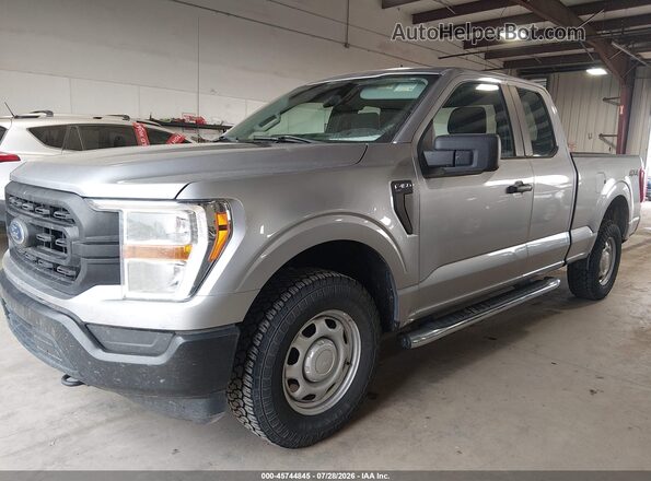 1FTEX1EB9MFB38477 2021 FORD F150 Silver Przód lewy