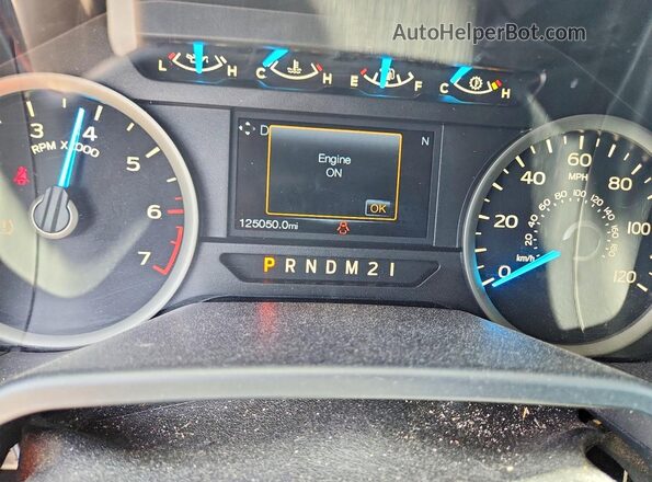 1FTEX1EPXGFD01217 2016 FORD F150 Silver Vista del cuadro de instrumentos