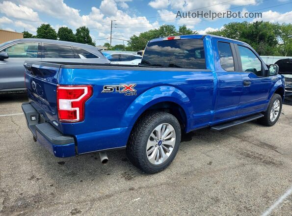 1FTEX1EPXJFA92293 2018 FORD F150 Blue Задня права чверть