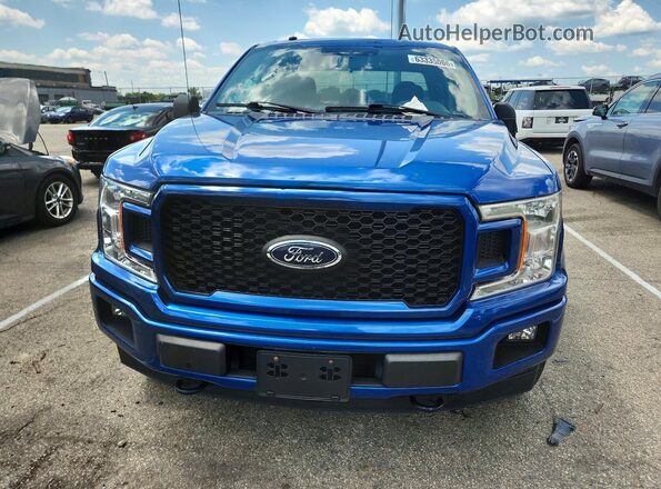 1FTEX1EPXJFA92293 2018 FORD F150 Blue Вид спереду