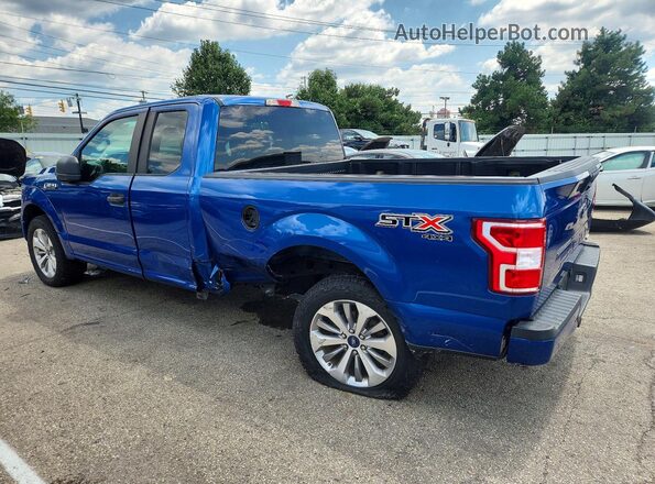1FTEX1EPXJFA92293 2018 FORD F150 Blue Задня ліва чверть