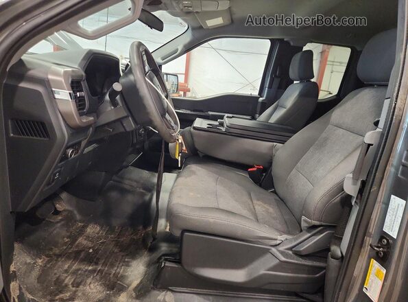 1FTEX1LP0RKF17042 2024 FORD F150 Gray Widok wnętrza z przodu