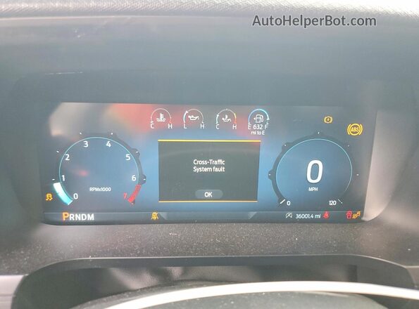 1FTEX2KP1RKE70076 2024 FORD F150 Gray Instrument cluster view