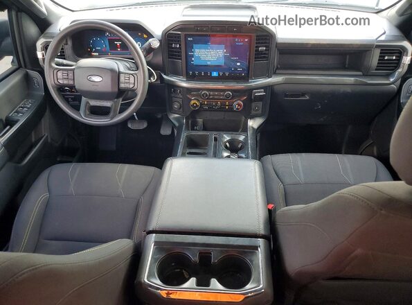 1FTEX2KP1RKE70076 2024 FORD F150 Gray Dashboard view