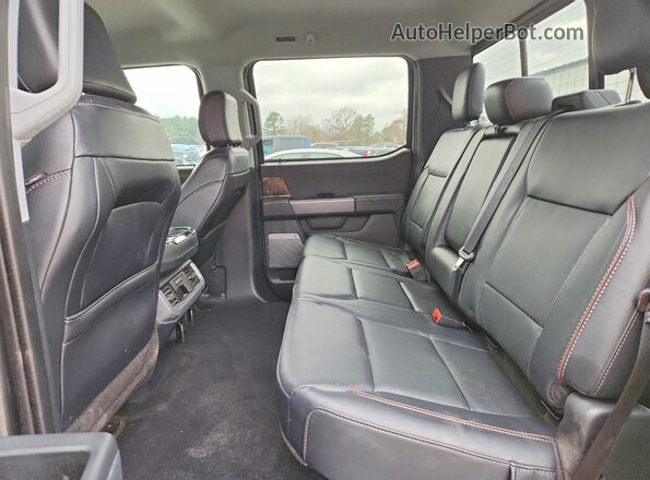 1FTFW1E51PFD23970 2023 FORD F150 Gray Rear seats view