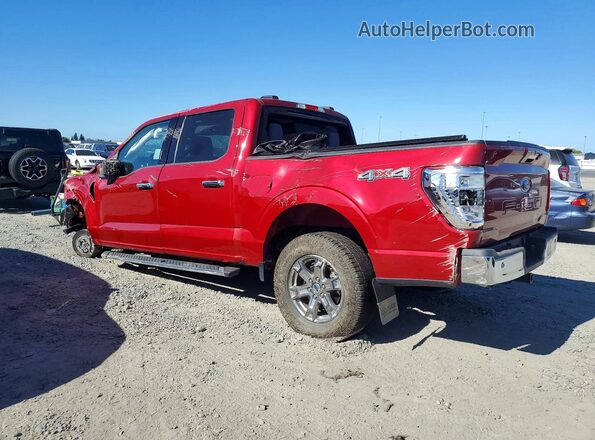 1FTFW1E52NKF07562 2022 FORD F150 Red უკანა მარცხენა