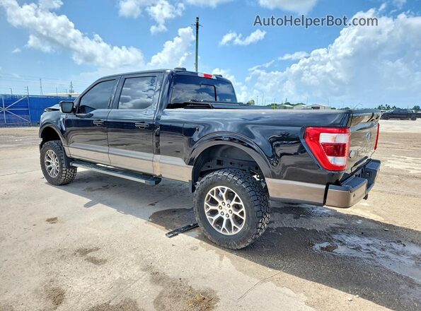 1FTFW1E53NFC04962 2022 FORD F150 Black Tył lewy