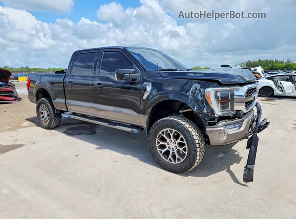1FTFW1E53NFC04962 2022 FORD F150 Black Przód prawy