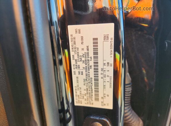 1FTFW1E80PFC47510 2023 FORD F150 Black Widok naklejki z numerem VIN
