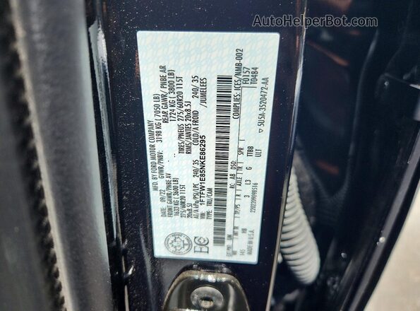 1FTFW1E85NKE86295 2022 FORD F150 Black Vista del compartimento del motor