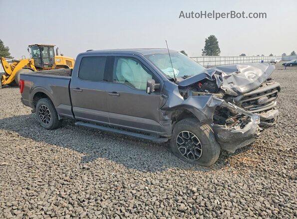 1FTFW1E89MKD99756 2021 FORD F150 Gray Front right