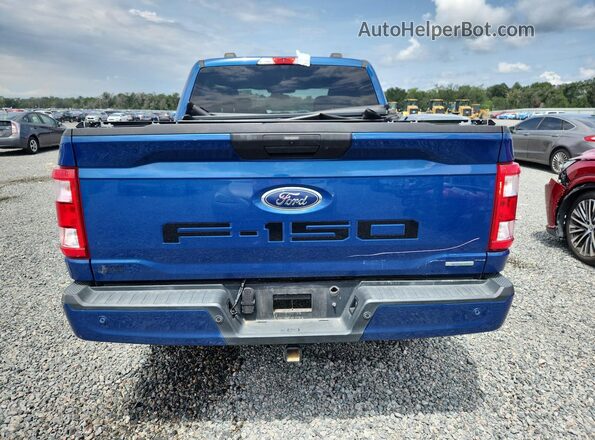 1FTFW1E8XNFC43963 2022 FORD F150 Blue Rear view