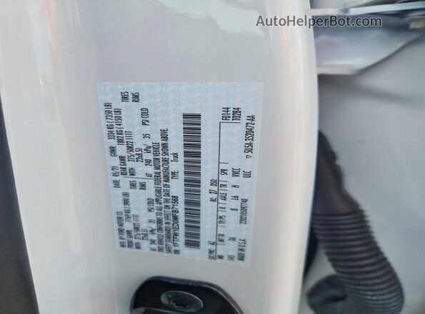 1FTFW1ED0MFB71568 2021 FORD F150 White ძრავის განყოფილების ხედი