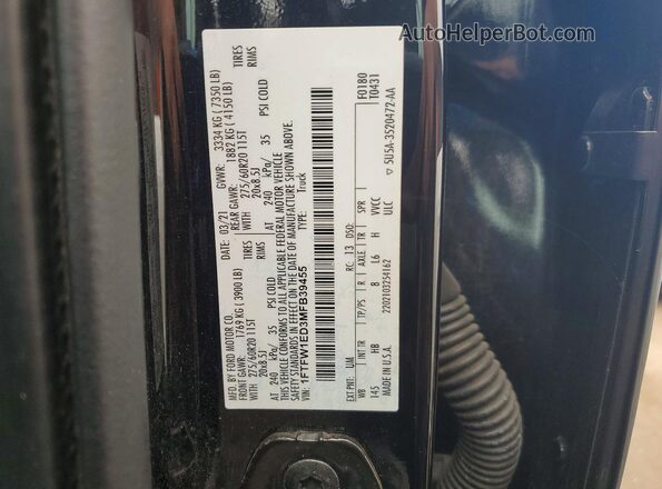 1FTFW1ED3MFB39455 2021 FORD F150 Black Vista del compartimento del motor