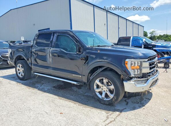 1FTFW1ED3NFA10584 2022 FORD F150 Черный Передняя правая четверть