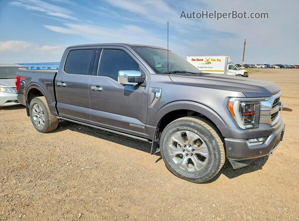 1FTFW1ED4NFB66536 2022 FORD F150 Серый Передняя правая четверть