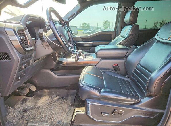 1FTFW1ED4NFB66536 2022 FORD F150 Серый Вид салона спереди