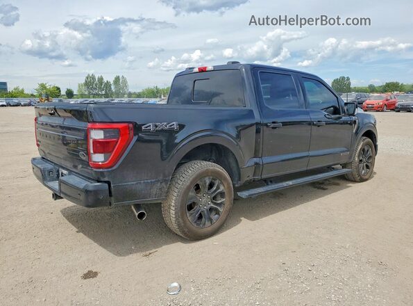 1FTFW1ED9NFB20474 2022 FORD F150 Black Задня права чверть