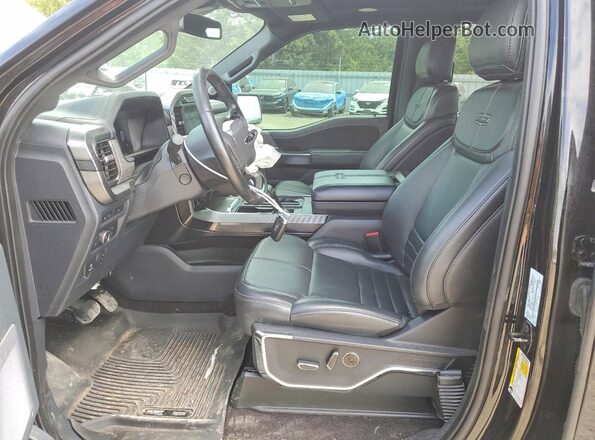1FTFW1ED9NFB20474 2022 FORD F150 Black Вид салону спереду