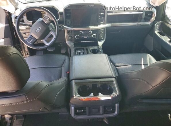 1FTFW1EDXMFD08712 2021 FORD F150 Black Dashboard view