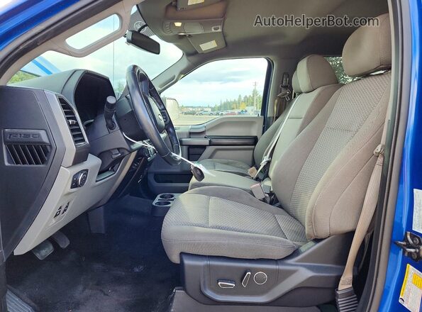 1FTFW1EGXJKC96932 2018 FORD F150 Синий Вид салона спереди
