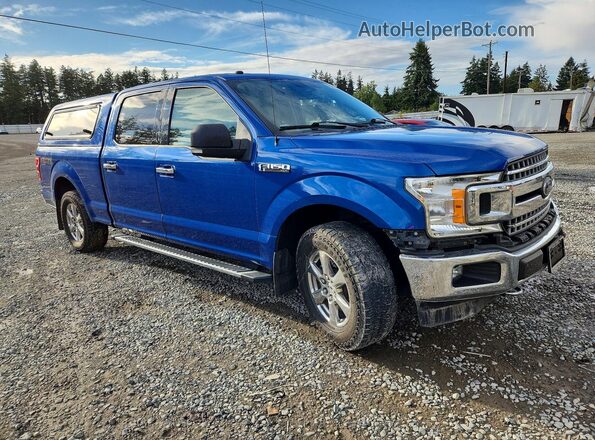 1FTFW1EGXJKC96932 2018 FORD F150 Синий Передняя правая четверть