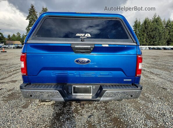 1FTFW1EGXJKC96932 2018 FORD F150 Синий Вид сзади