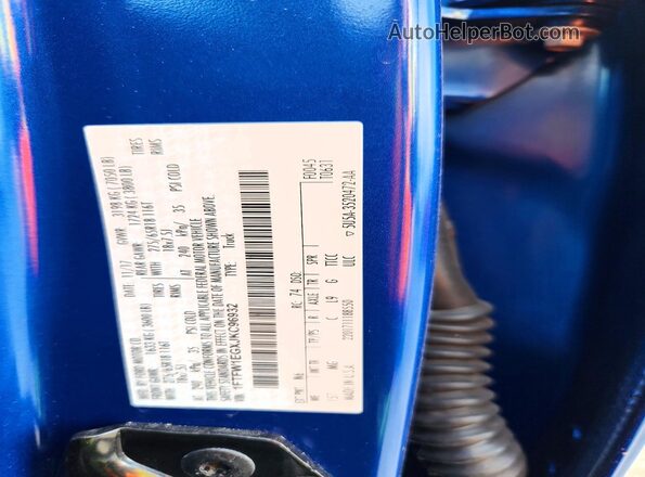1FTFW1EGXJKC96932 2018 FORD F150 Синий Вид подкапотного пространства