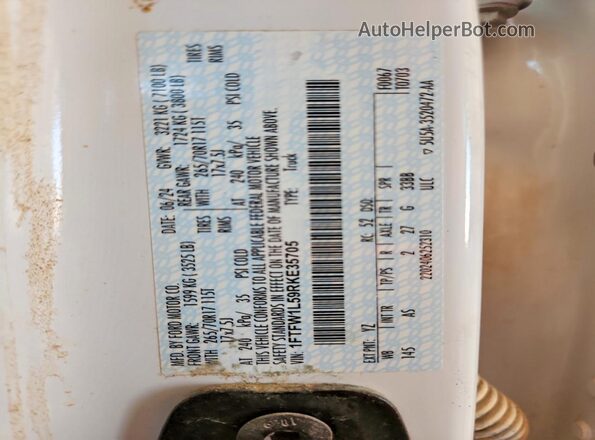 1FTFW1L59RKE35705 2024 FORD F150 White Widok komory silnika